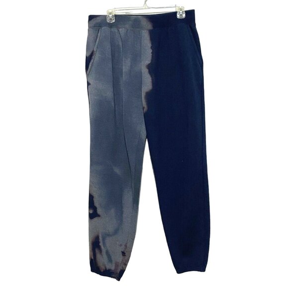 Custom Bleach Tie Dye Sweatpants Size 0X Blue Athleisure Athletic Loungewear - Picture 2 of 5